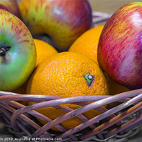 Buy canvas prints of basket of fruit by Thanet Photos