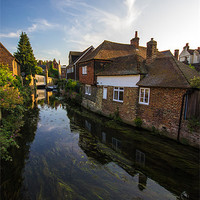Buy canvas prints of River side houses on the Stour by Thanet Photos