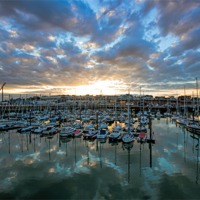 Buy canvas prints of Sunset at Ramsgate by Thanet Photos