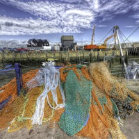 Buy canvas prints of Fishing nets at Whitstable by Thanet Photos