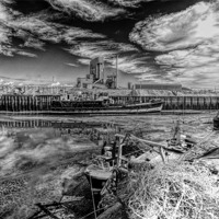 Buy canvas prints of Whitstable in mono by Thanet Photos