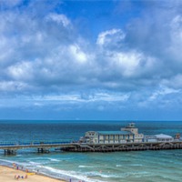 Buy canvas prints of Bournemouth pier in summer by Thanet Photos