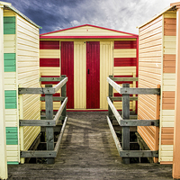 Buy canvas prints of Colourful beach huts by Thanet Photos