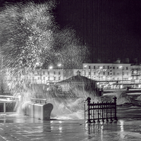 Buy canvas prints of Tidal surge at Margate by Thanet Photos