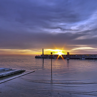 Buy canvas prints of Sunset scene by Thanet Photos