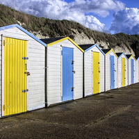 Buy canvas prints of Westbay beach huts by Thanet Photos