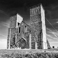 Buy canvas prints of Reclver towers in mono by Thanet Photos