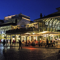 Buy canvas prints of Covent garden at night by Thanet Photos