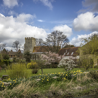 Buy canvas prints of Pretty village scene by Thanet Photos