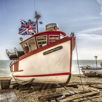 Buy canvas prints of Boat on Deal beach by Thanet Photos