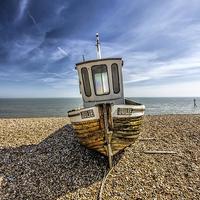 Buy canvas prints of Boat on shingle by Thanet Photos