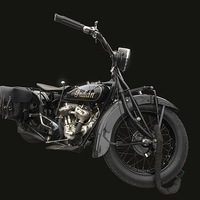Buy canvas prints of indian motorbike by Thanet Photos