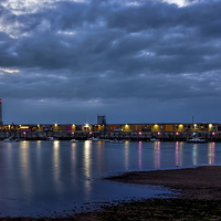 Buy canvas prints of The harbour at night by Thanet Photos