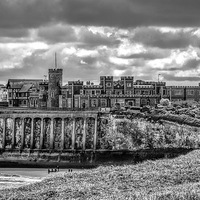 Buy canvas prints of Kingsgate Castle in mono by Thanet Photos