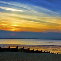 Buy canvas prints of Sunset at Whitstable by Thanet Photos