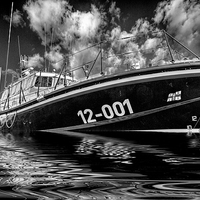Buy canvas prints of Lifeboat in mono by Thanet Photos