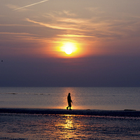 Buy canvas prints of Solitude at sunset by Thanet Photos