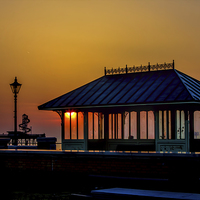 Buy canvas prints of Sunset shelter by Thanet Photos