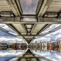 Buy canvas prints of Millennium Bridge by Thanet Photos