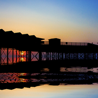Buy canvas prints of Pier in Silhouette by Thanet Photos