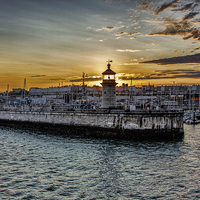 Buy canvas prints of  Ramsgate harbour at sunset by Thanet Photos