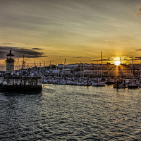 Buy canvas prints of  Harbour sunset by Thanet Photos