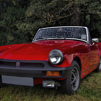 Buy canvas prints of  1975 mg midget convertible by Thanet Photos