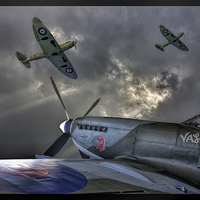 Buy canvas prints of  Spitfires by Thanet Photos