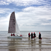 Buy canvas prints of  Red Ladies by Thanet Photos