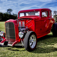 Buy canvas prints of  Red Hot Rod by Thanet Photos