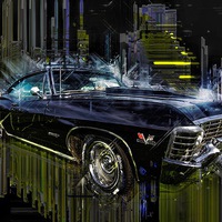 Buy canvas prints of  Abstract Chevrolet Impala by Thanet Photos