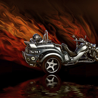 Buy canvas prints of  motorbike trike by Thanet Photos