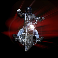 Buy canvas prints of  Biker by Thanet Photos