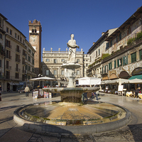 Buy canvas prints of  Piazza delle Erbe by Thanet Photos