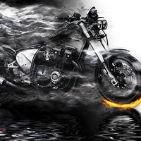 Buy canvas prints of  Smoking hot street bike by Thanet Photos