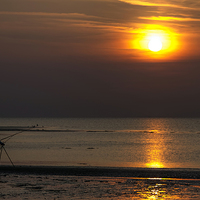 Buy canvas prints of  Sunset fishing by Thanet Photos