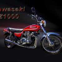 Buy canvas prints of  Kawasaki Z1000 by Thanet Photos
