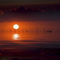 Buy canvas prints of Windfarm sunset by Thanet Photos