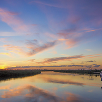 Buy canvas prints of  Sunset on the Broads by Thanet Photos