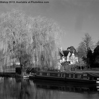Buy canvas prints of Goring on Thames Black and White by Gordon Bishop