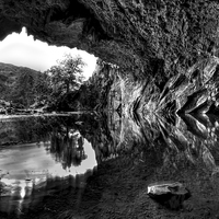 Buy canvas prints of  Inside Rydal caves, Lake district by Gordon Bishop