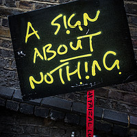 Buy canvas prints of A sign about nothing by Gordon Bishop