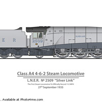 Buy canvas prints of LNER Silver Link 1935 Speed Record 112 MPH by Steve H Clark