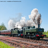 Buy canvas prints of A Steaming Double Header - 5541 and 1369 by Steve H Clark