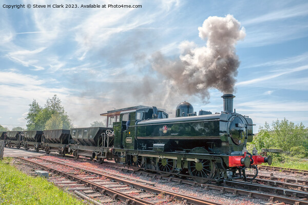 Pannier 9681 with Goods Train Picture Board by Steve H Clark