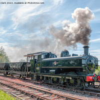 Buy canvas prints of Pannier 9681 with Goods Train by Steve H Clark