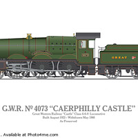 Buy canvas prints of GWR 4073 Caerphilly Castle by Steve H Clark