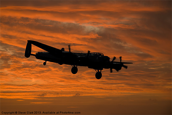 Avro Lancaster at Dawn Picture Board by Steve H Clark