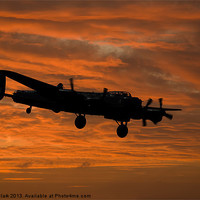 Buy canvas prints of Avro Lancaster at Dawn by Steve H Clark