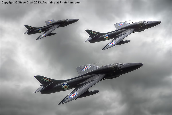 T7 Hawker Hunters Picture Board by Steve H Clark